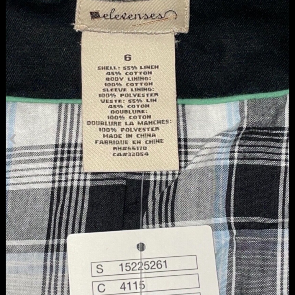 Elevenses/Anthropologie Short Sleeve Black Jacket. Size 6 - Picture 2 of 5